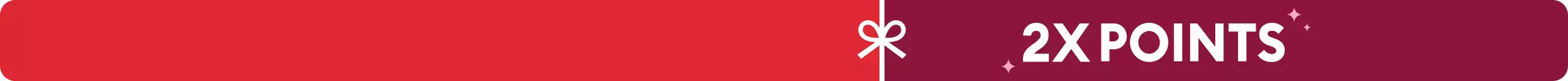 red background 2x the points white bow