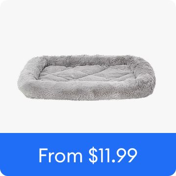Plush grey crate mat