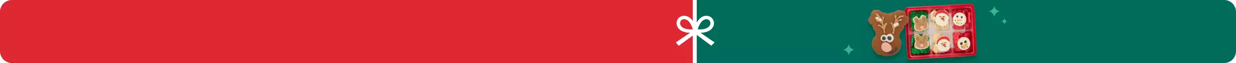 Variety of treats & toys with white bow