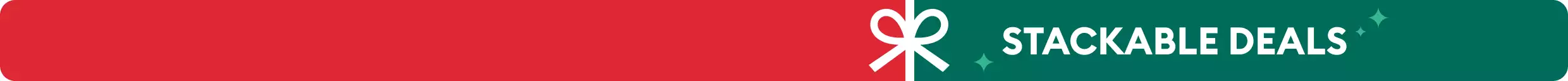 STACKABLE DEALS in green with bow