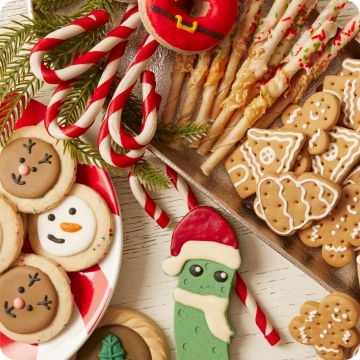 Assortment of holiday treats
