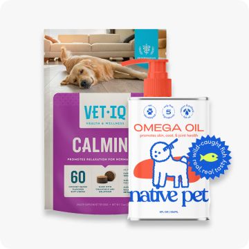 Two packages of dog supplements
