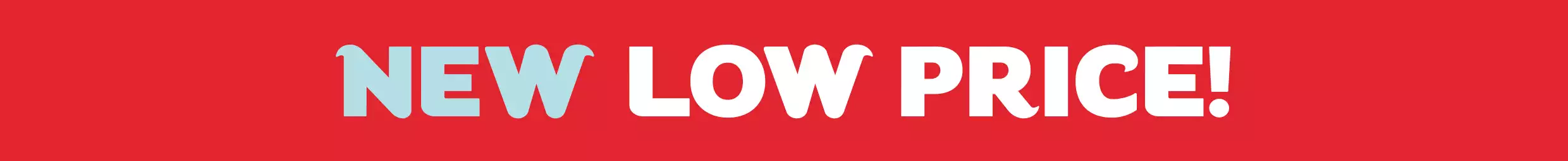 red background new low price