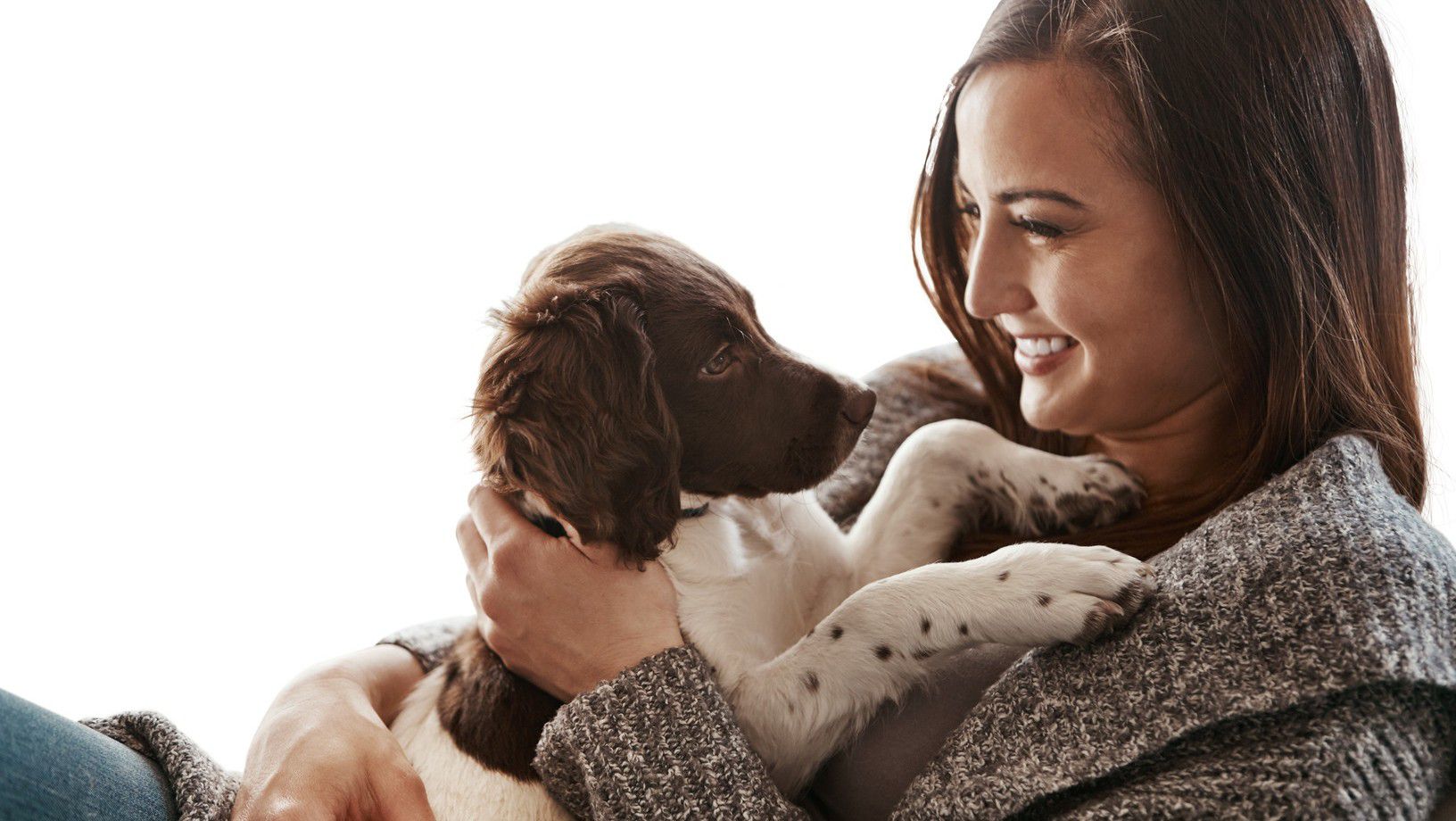Dog mom with her pup