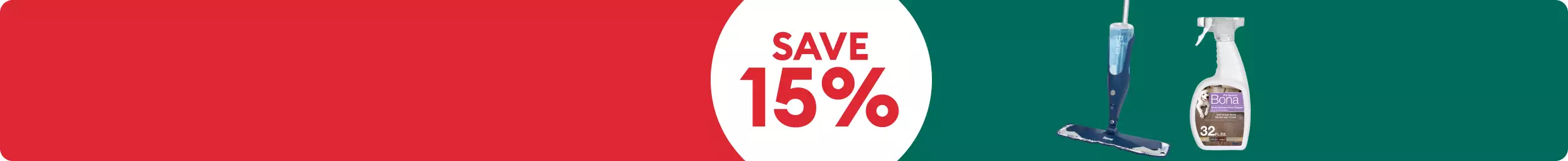 Save 15% callout & cleaning supplies