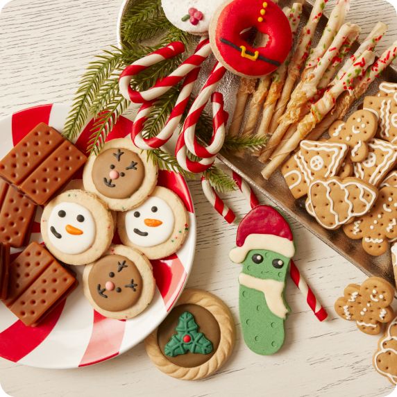 Variety of seasonal treats & cookies