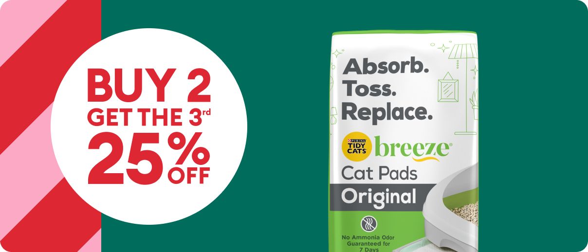 Package of Tidy Cats Breeze cat pads