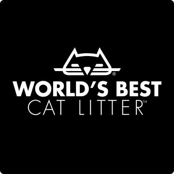 World's Best Cat Litter logo on a black background