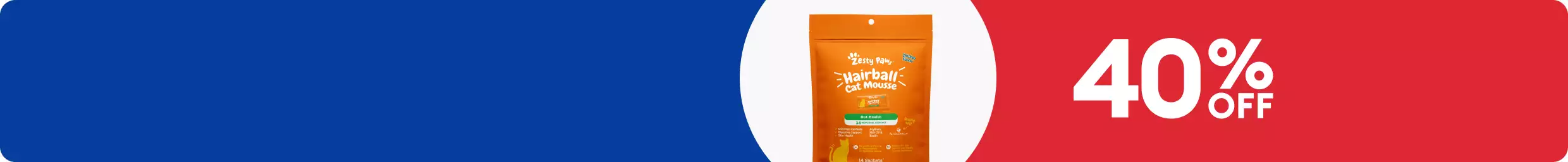 Package of Zesty Paws Hairball cat mousse