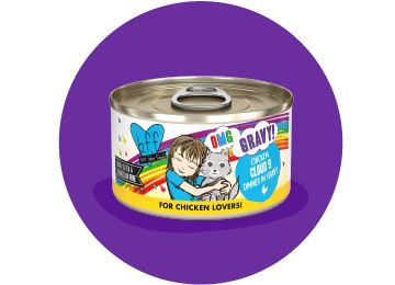 Can of Weruva B.F.F chicken flavoured wet cat food