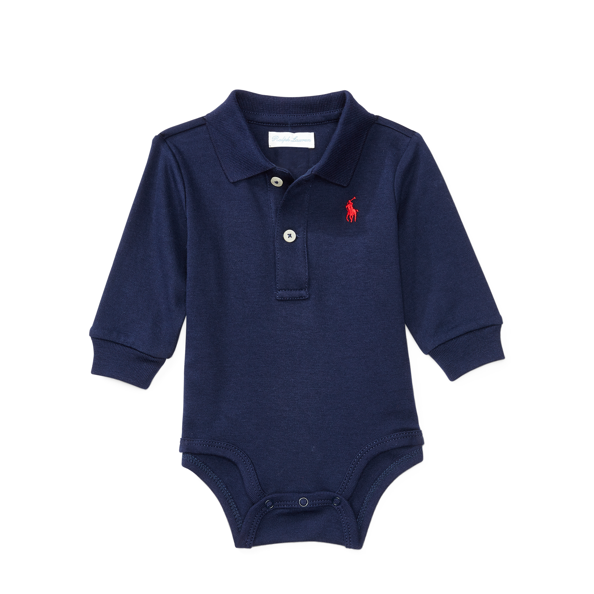 Ralph Lauren Cotton Interlock Polo Bodysuit