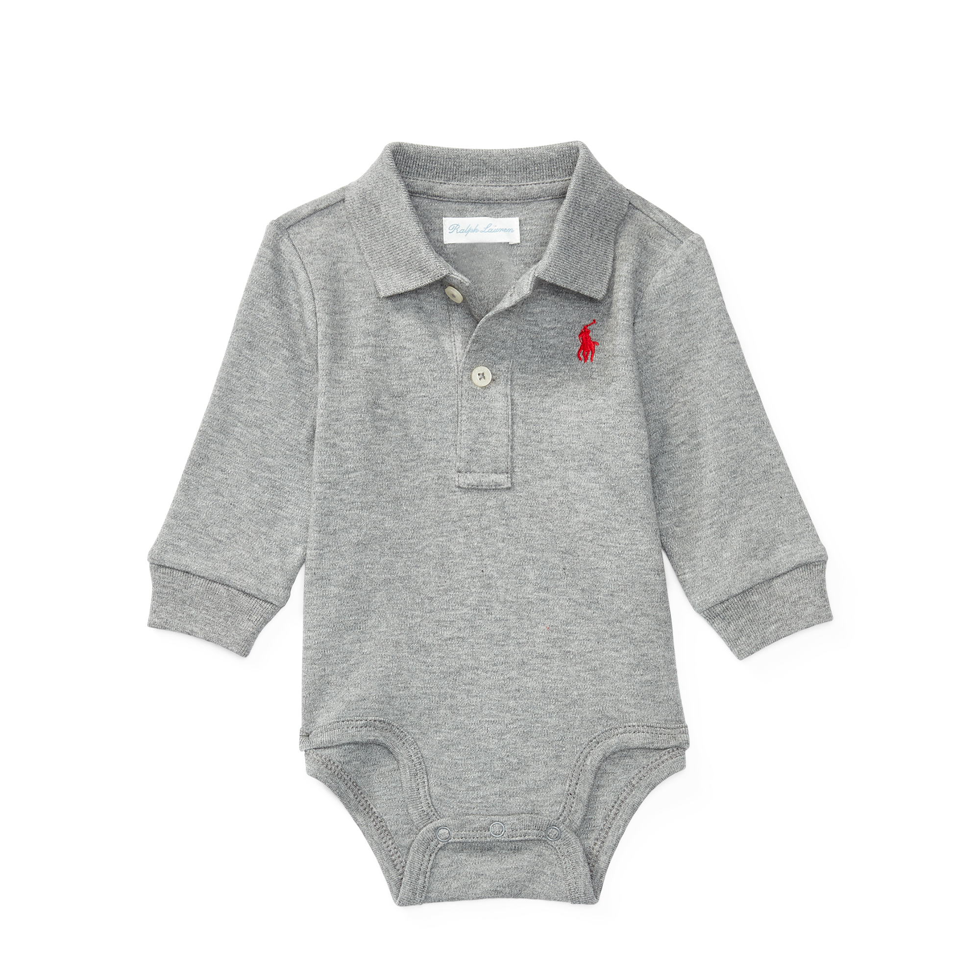 Ralph Lauren Cotton Interlock Polo Bodysuit