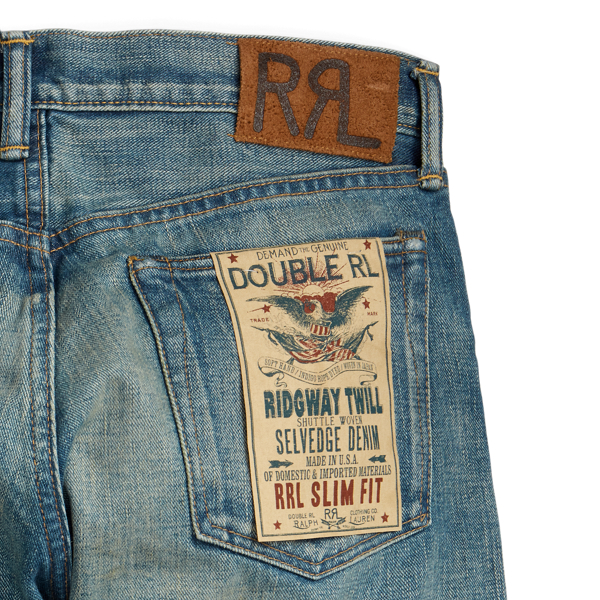 070180○ RRL DOUBLE RL SLIM NARROW セルビッチ-