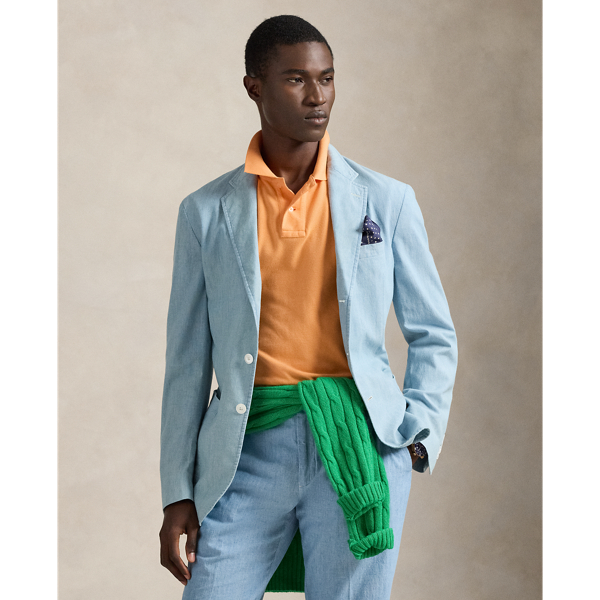 コットン シャンブレー スーツ ジャケット