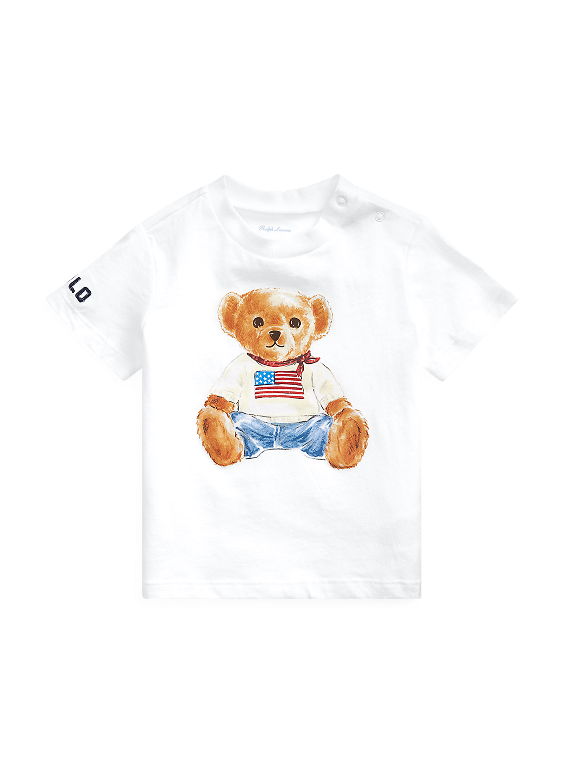 フラッグ ベア コットン ジャージー Tシャツ Tシャツ/ロンT/半袖