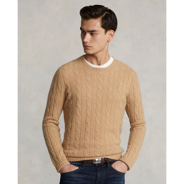 ケーブルニット カシミヤ セーター