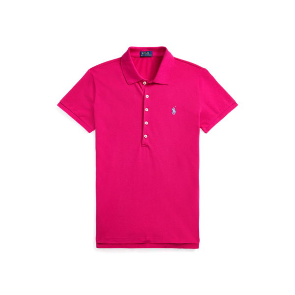 POLO RALPH LAUREN（ポロ ラルフ ローレン）】スリム フィット ストレッチ ポロシャツ | (トップス/ポロシャツ)ピンク  WMPOKNINN820377650 | ラルフ ローレン公式オンラインストア