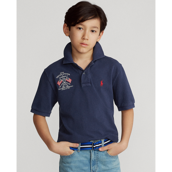 アメリカーナ コットン メッシュ ポロシャツ