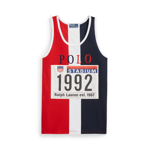 新品世界限定50着poloラルフローレンstadium1992タンクトップ-