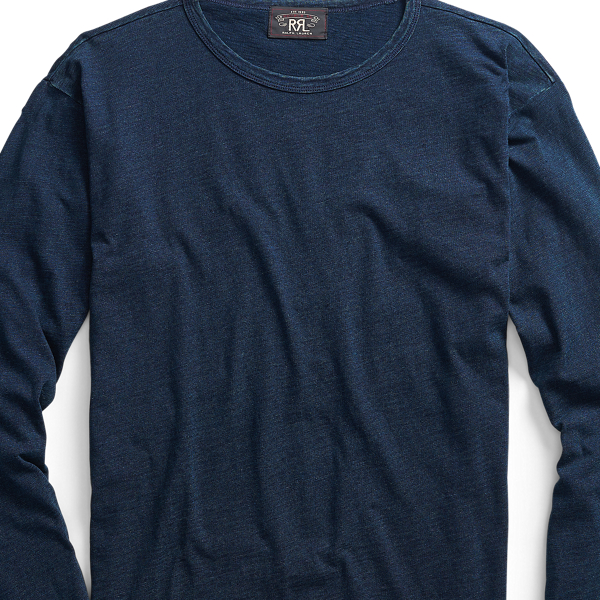 RRL（ダブル アール エル）】インディゴ ロングスリーブ Tシャツ