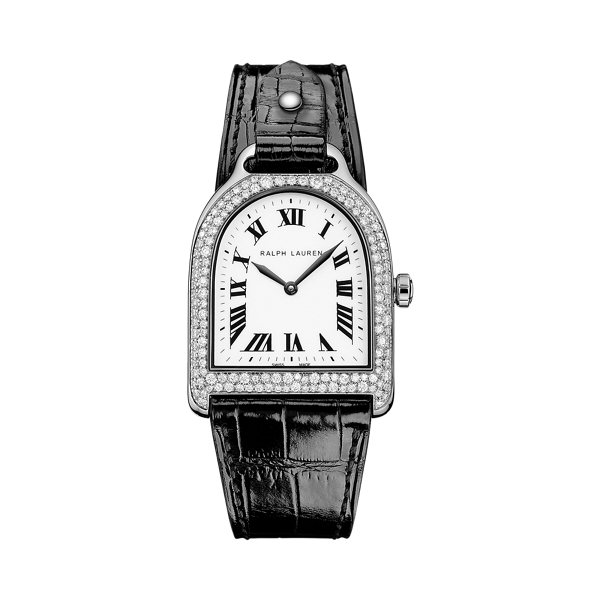 スモール スティール & ダイヤモンド スティラップ腕時計/時計