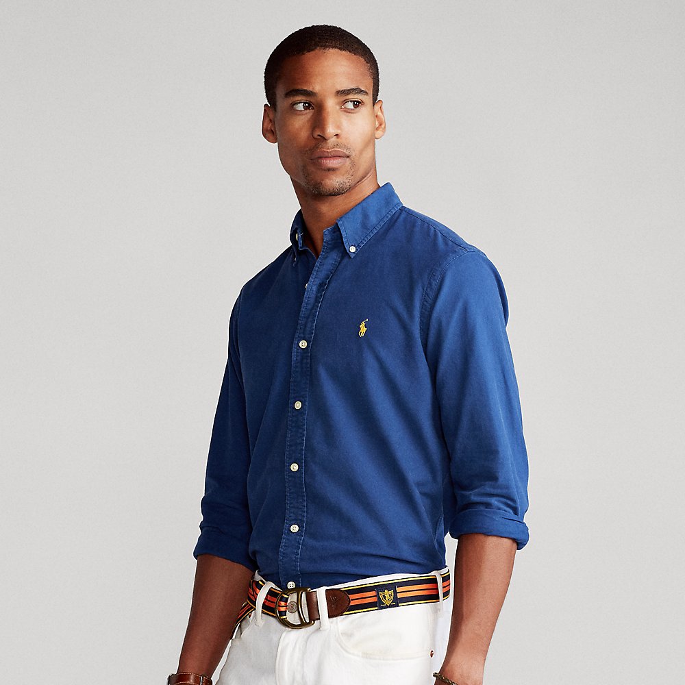 Polo Ralph Lauren Men's Classic Fit Stretch Poplin Shirt In Blue 