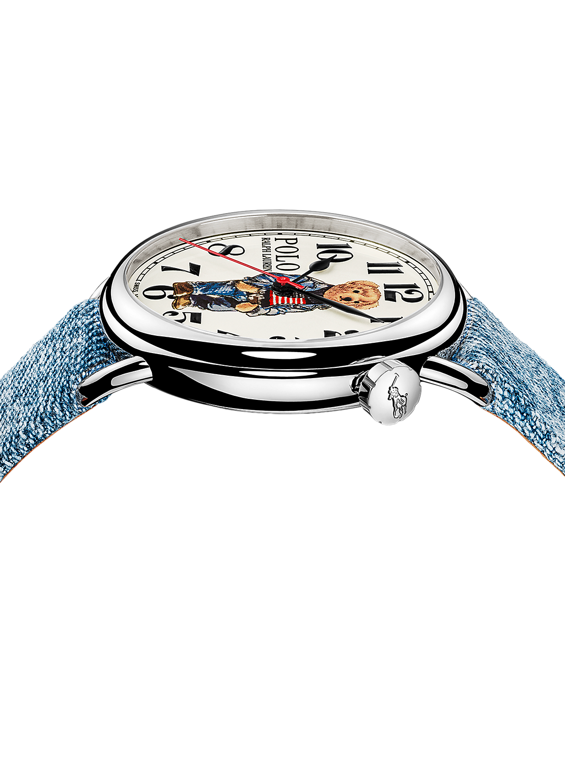 42 MM デニム フラッグ Polo ベア ウォッチ腕時計/時計/アナログ腕時計