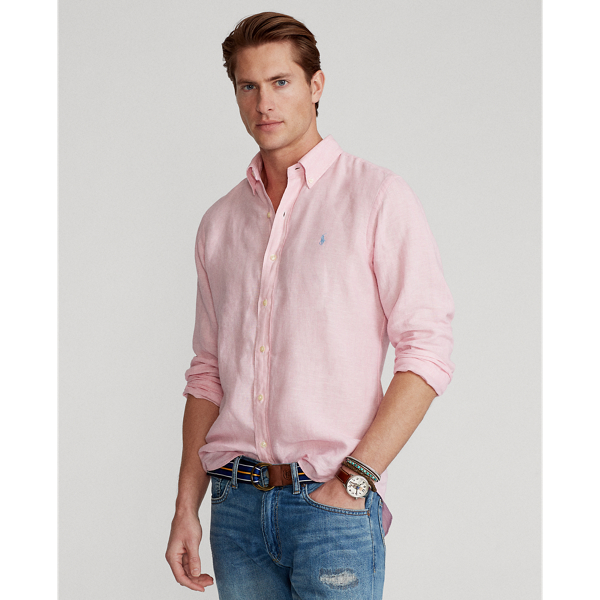 クラシック フィット リネン シャツワイシャツ ネルシャツ シャツ ブラウス ストライプシャツ ラルフ ローレン公式オンラインストア