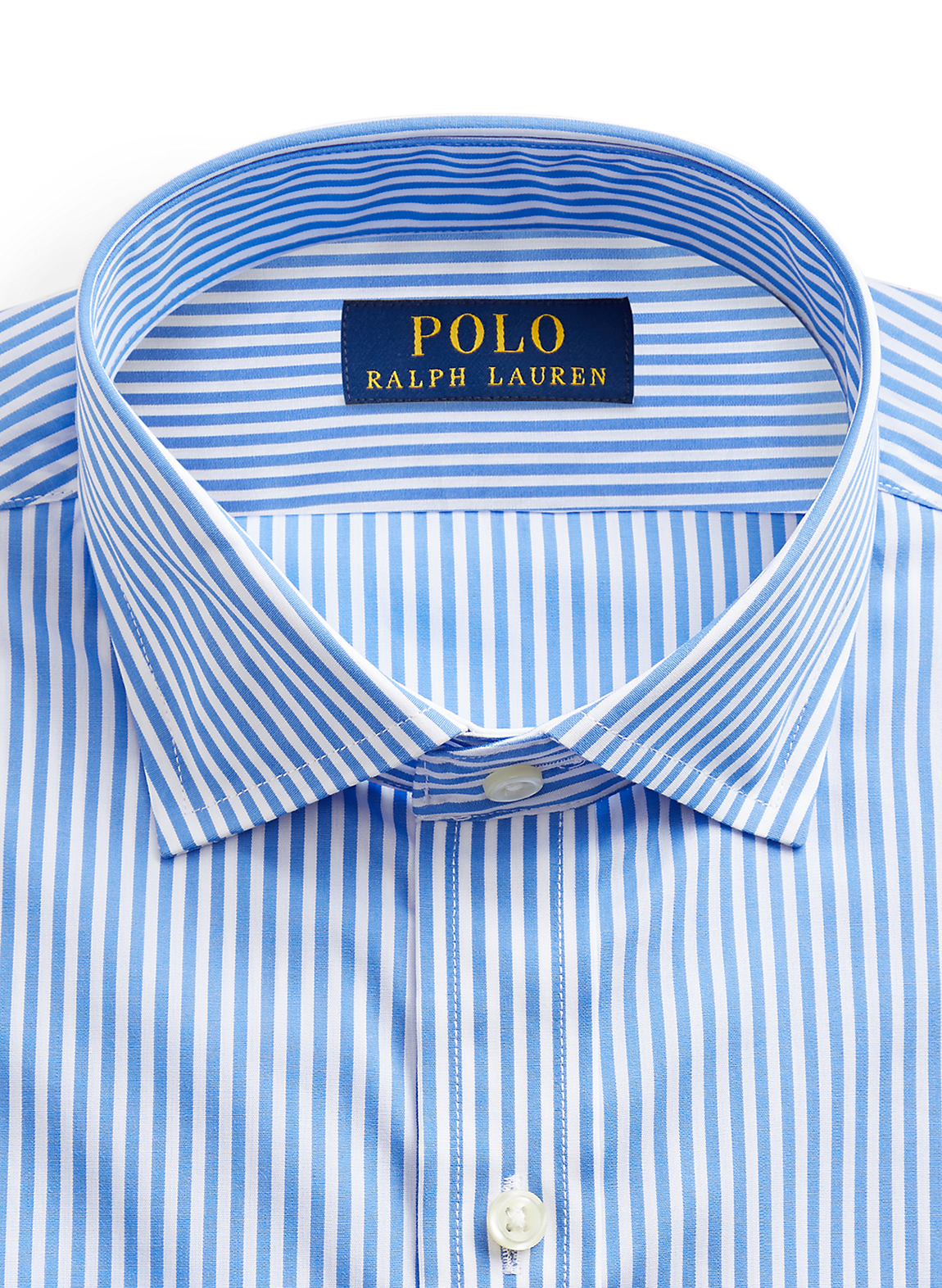 POLO RALPH LAUREN(ポロ ラルフ ローレン)】スリム フィット ストライプド ポプリン シャツ (トップス/シャツ/ブラウス)ブルー MNPODSH37620232400 ラルフ ローレン公式オンラインストア ラルフローレン ストライプ スリムフィットYシャツ