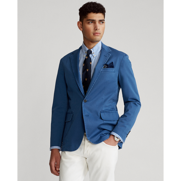 Ralph Lauren Polo Unconstructed Chino Suit Jacket In Federal Blue ...