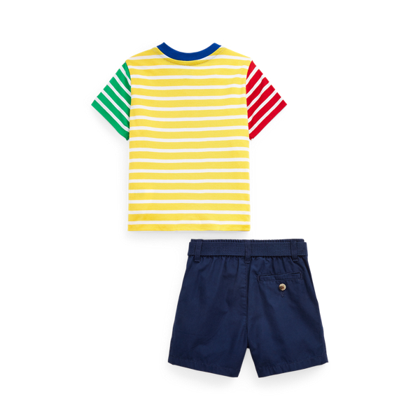 ストライプド Tシャツ ベルト ポプリン ショートパンツ セット ラルフ ローレン公式オンラインストア