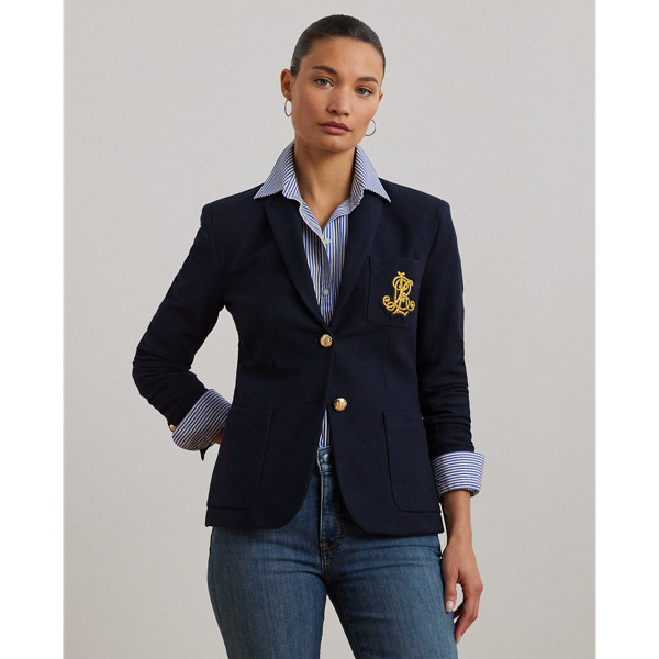 LAUREN RALPH LAUREN（ローレン ラルフ ローレン）】パッチ ジャカード ブレザー |  (ジャケット/アウター/テーラードジャケット)ネイビー WMLROTWS6020079410 | ラルフ ローレン公式オンラインストア