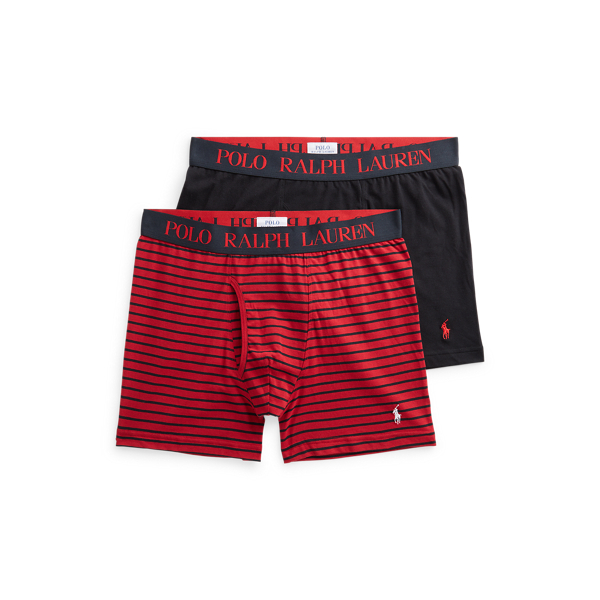 POLO RALPH LAUREN（ポロ ラルフ ローレン）】コットンブレンド トランクス 2パック (アンダーウェア/ボクサーパンツ)レッド  MAPOUND0S720152600 ラルフ ローレン公式オンラインストア