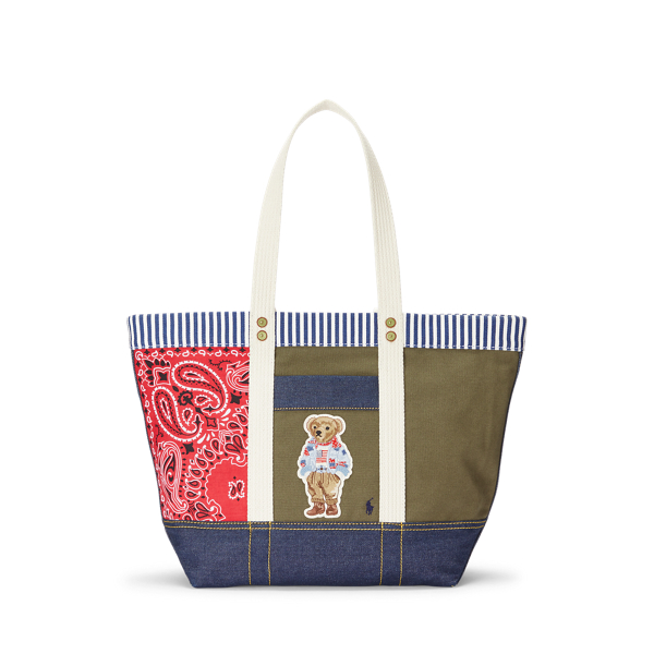 POLO】ポロラルフローレン パッチワーク タイガー キャンバス トート