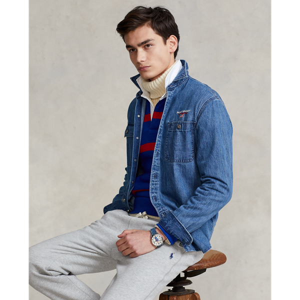 エッセンシャルコンフォート 美品FRONT STREET8 スウェット切替デニム