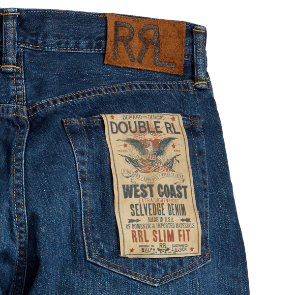 RRL（ダブル アール エル）】スリム フィット セルビッジ ジーンズ 