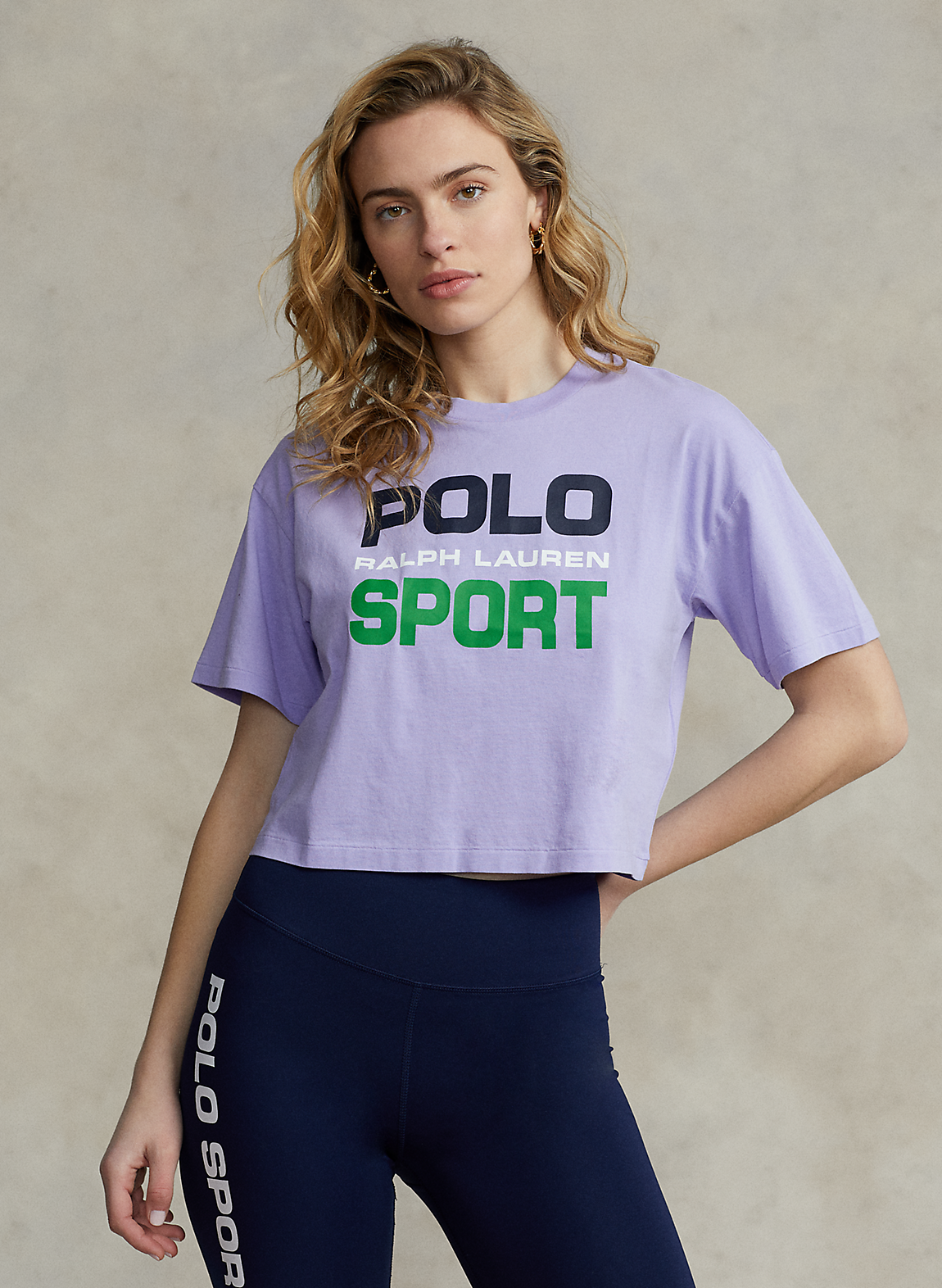 Polo Sport ジャージー クロップド Tシャツ Tシャツ/ロンT/半袖/クルー 