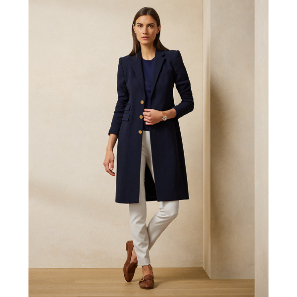 ralph lauren crepe coat