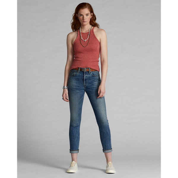 ガーメントダイド ワッフルニット タンク トップ タンクトップ インナーウエア 肌着 インナー ノースリーブ ラルフ ローレン公式オンラインストア