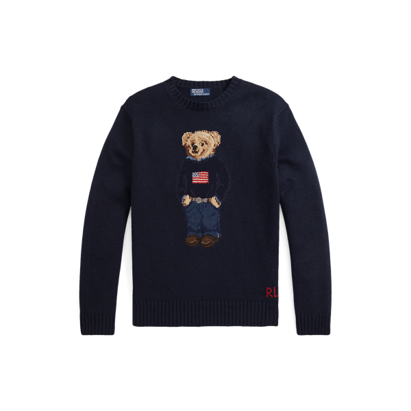 日本未入荷 極美品 ポロラルフローレン ポロベア ロゴ ニット セーター 
