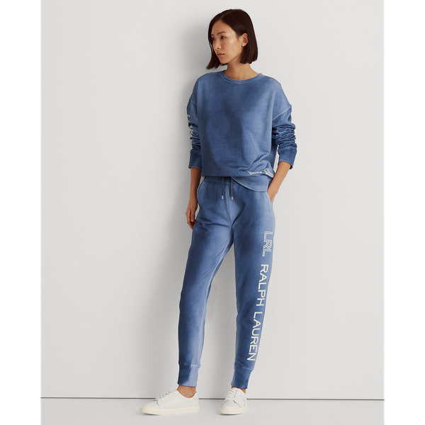 Lauren Ralph Lauren Logo French Terry Jogger Pant In Indigo Sail ModeSens