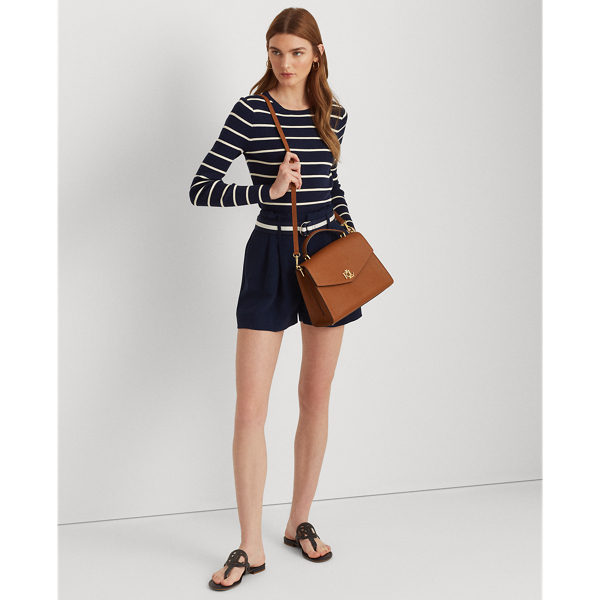 ローレンラルフローレン ペブルドレザー ミディアム Farrah サッチェル ローレンラルフローレン ペブルドレザー ミディアム Farrah サッチェル