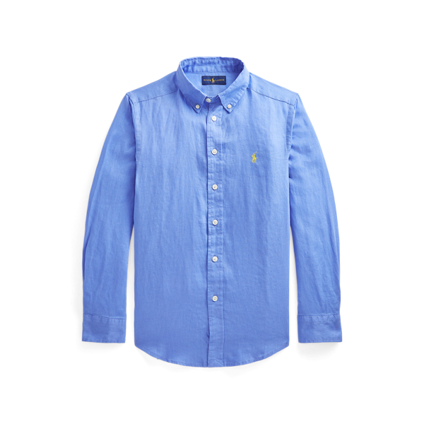 ラルフローレンラルフローレン　ボタンダウンシャツ　ブラウス　140cm  Sサイズ　青ブルー