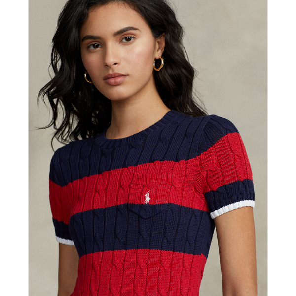 ○特注食品○ POLO RALPH LAUREN ケーブルショートスリーブニット 半袖