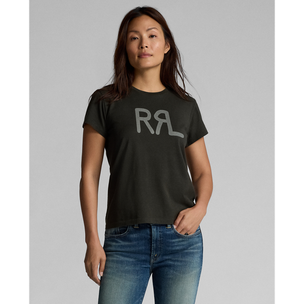 RRL（ダブル アール エル）】ロゴ コットン ジャージー Tシャツ