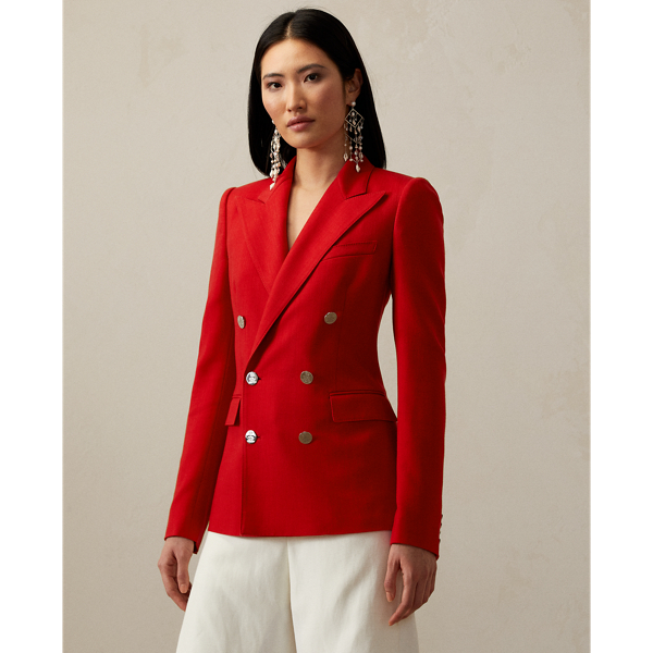 Ralph Lauren Camden Cashmere Jacket In Poppy Red