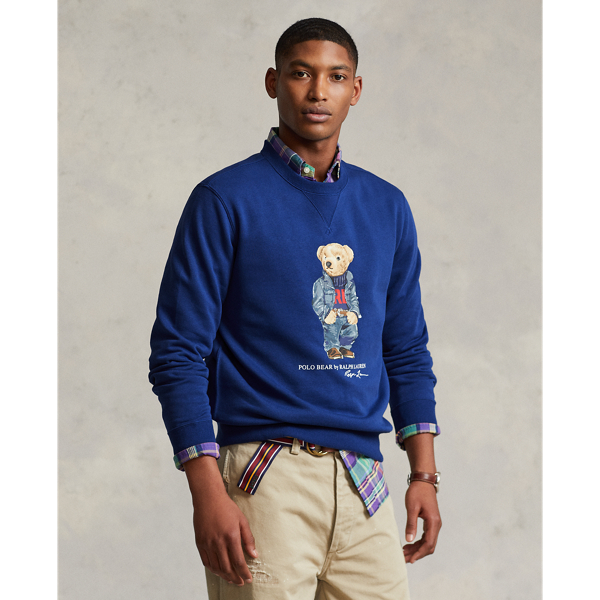 ラルフローレン レディース パーカー・スウェットシャツ アウター POLO BEAR COTTON-BLEND SWEATSHIRT Navy lue  スウェット・トレーナー