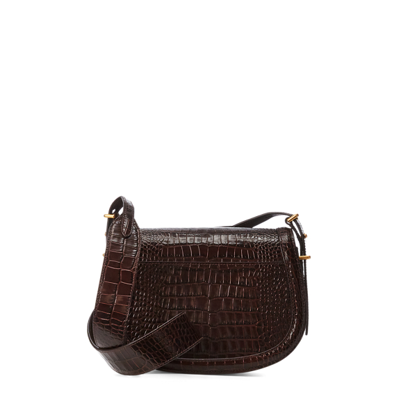 RALPH LAUREN Polo ID クロコエンボスド サドルバッグ 正規品