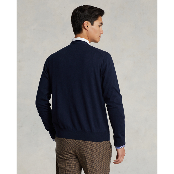 POLO RALPH LAUREN】コットン Vネック カーディガン | (トップス