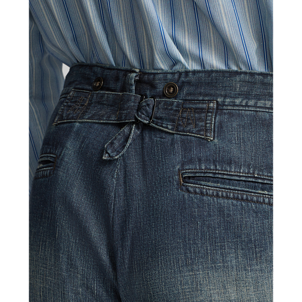 RRL（ダブル アール エル）】ウォッシュド デニム オフィサーズ パンツ